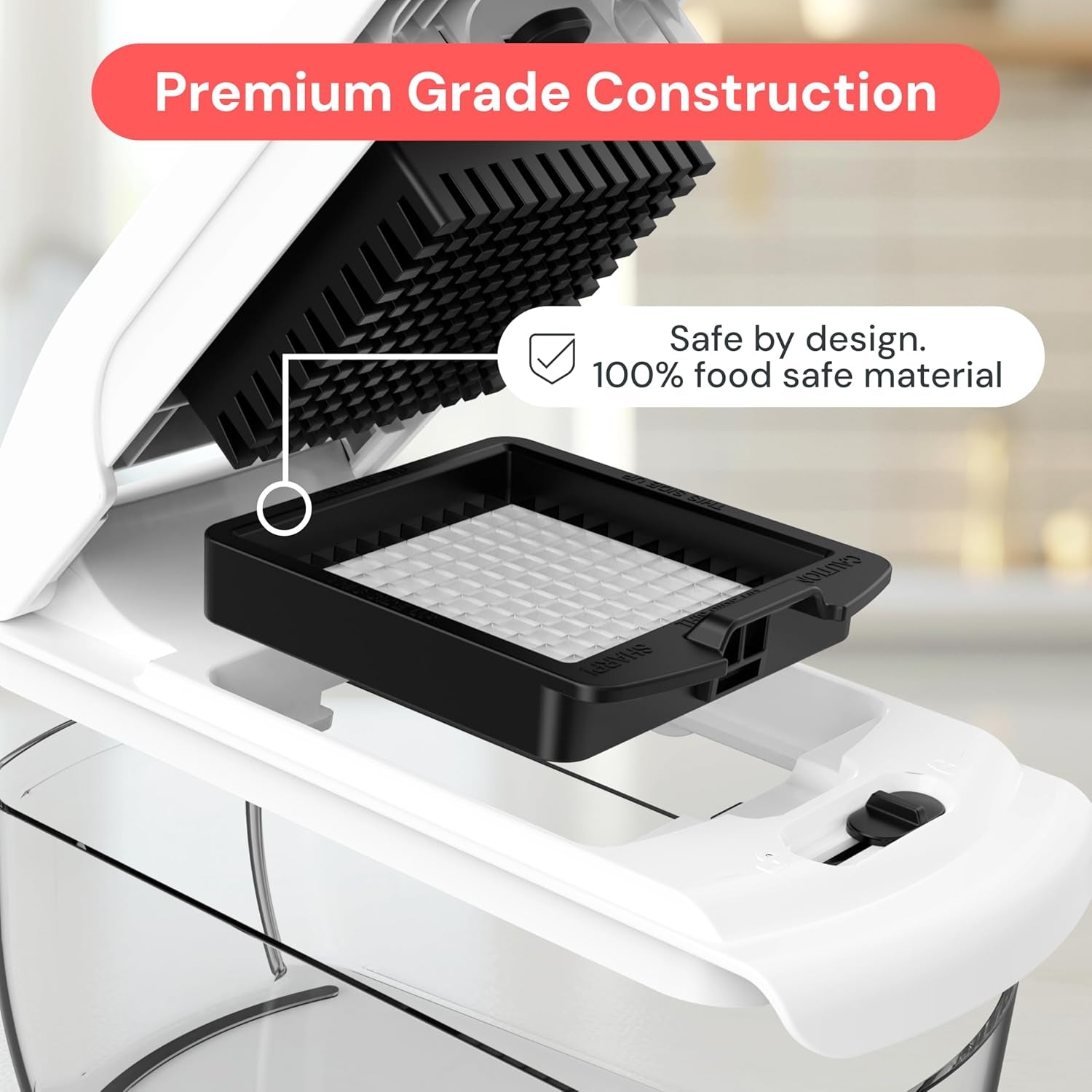 The Original Pro Chopper – 4-in-1 Vegetable Chopper & Spiralizer | Food Slicer with Container | Kitchen Gadgets & Home Essentials (White)