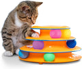 Tower of Tracks – 3-Level Interactive Cat Toy with 6 Rolling Balls | Engaging Indoor Cat Track Tower