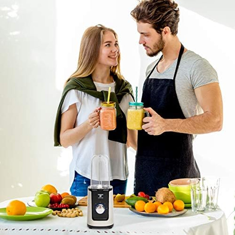 Minismoothie Compact Personal Blender with Additional Bullet-Shaped Cups for Frozen Drinks and On-the-Go Juicing and Smoothie Making