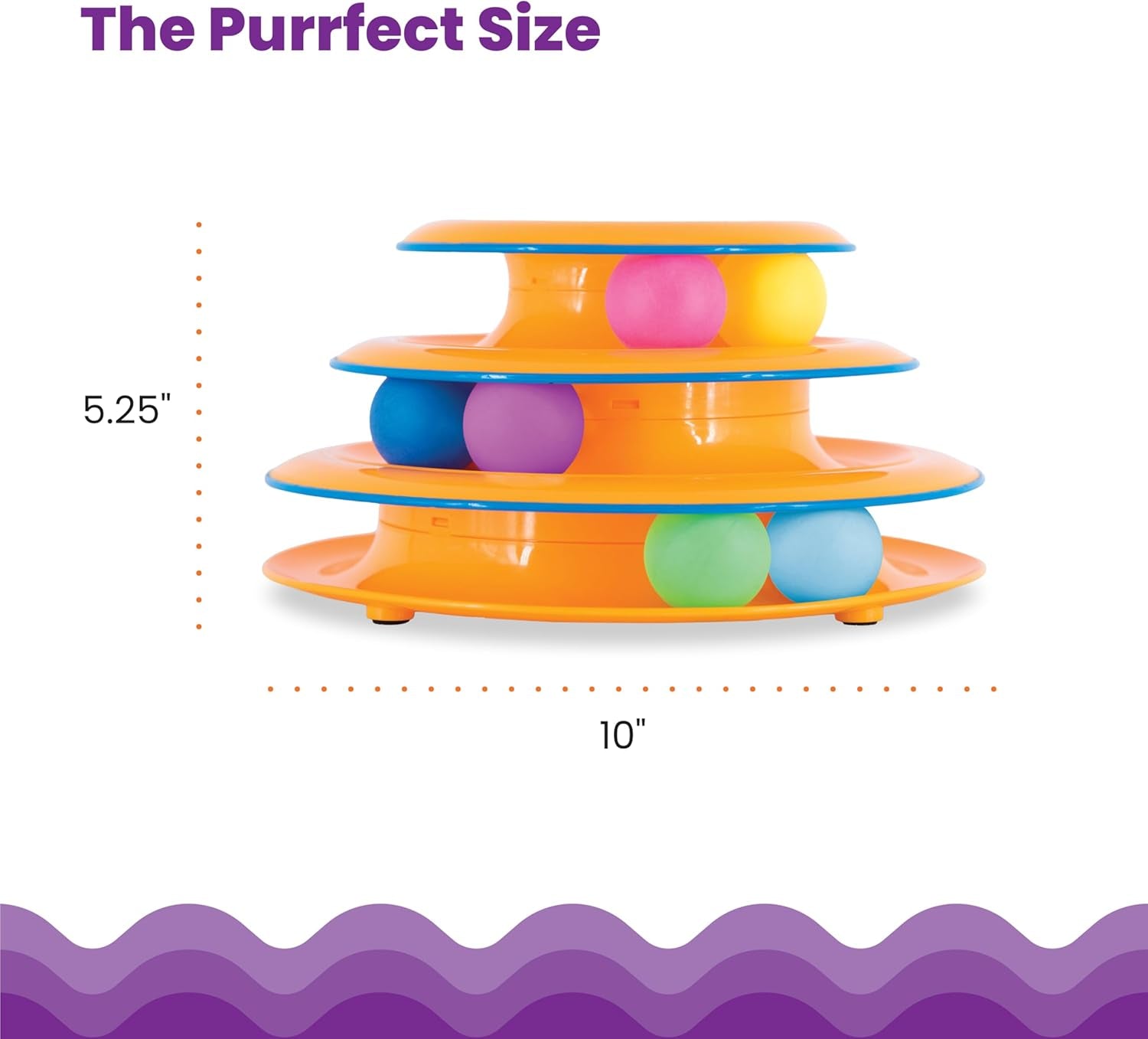 Tower of Tracks – 3-Level Interactive Cat Toy with 6 Rolling Balls | Engaging Indoor Cat Track Tower