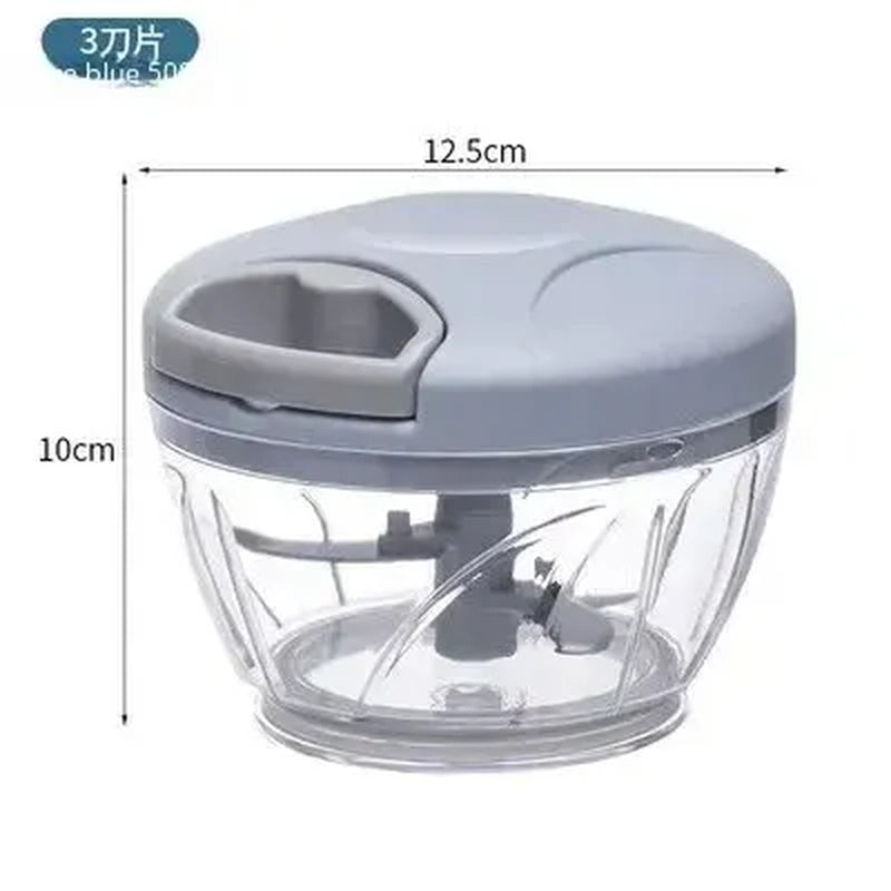 Multifunctional Manual Ginger & Garlic Grinder – Handheld Vegetable Cutter & Meat Mincer | Modern Minimalist Kitchen Tool