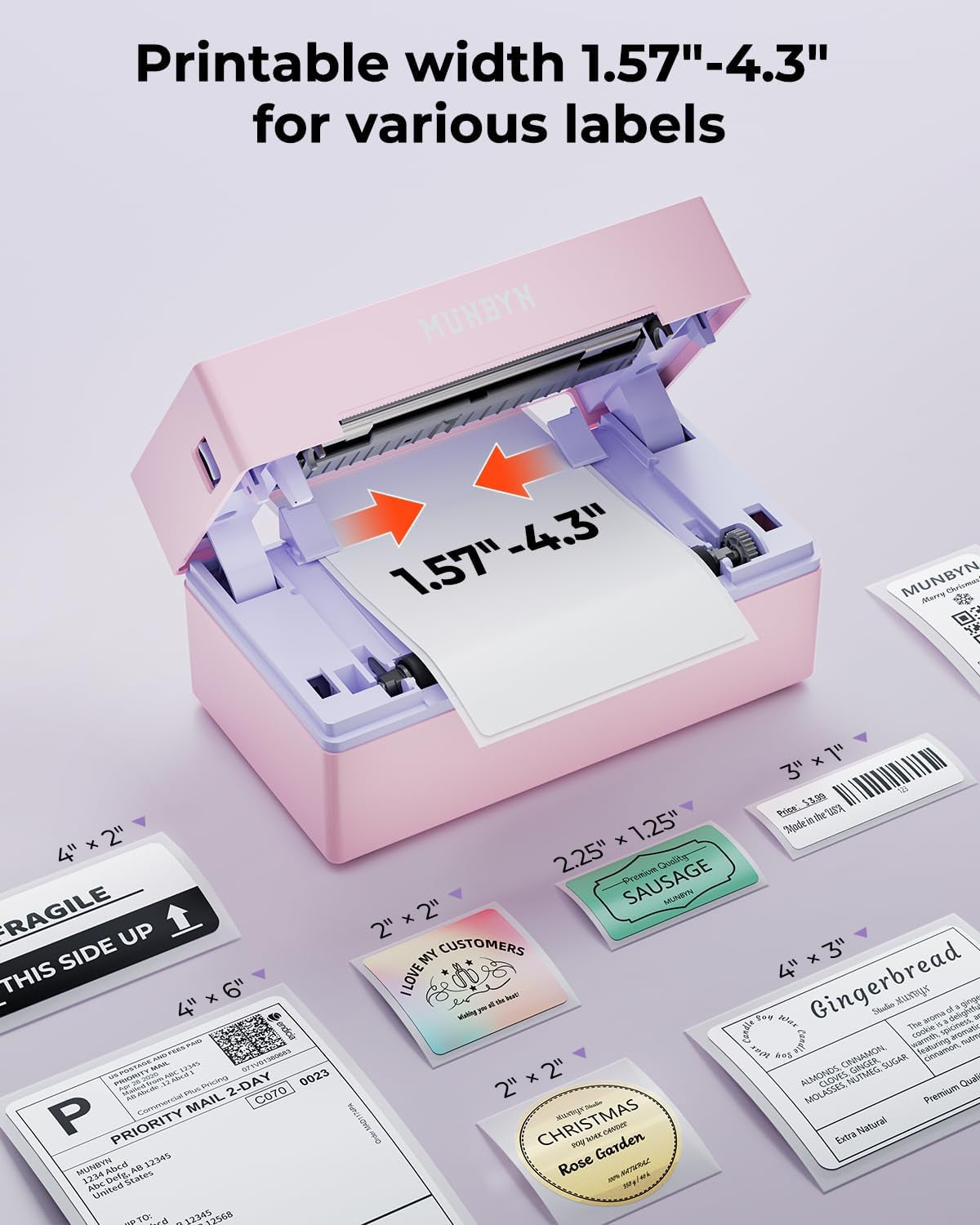 Bluetooth Thermal Label Printer 130B - Wireless 4x6 Shipping Label Printer for Small Business and Home Office, Compatible with iPhone, Android, iPad, Windows, macOS, Chrome, Etsy, and eBay