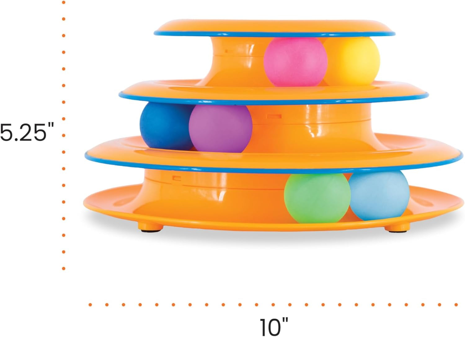 Tower of Tracks – 3-Level Interactive Cat Toy with 6 Rolling Balls | Engaging Indoor Cat Track Tower