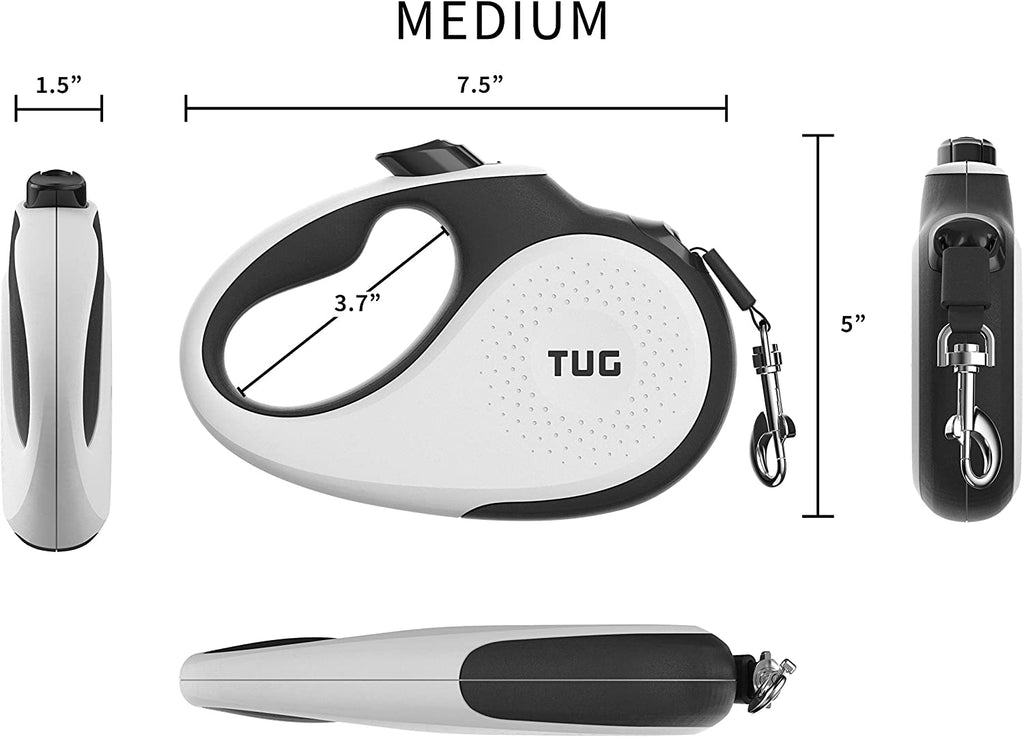 360° Tangle-Free Retractable Dog Leash – 16ft Heavy-Duty Nylon Tape with One-Hand Brake, Pause & Lock | Comfortable Anti-Slip Handle